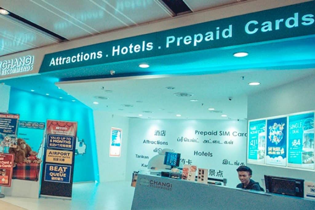 For tourists, Changi Airport offers both service and a SIM card purchase area